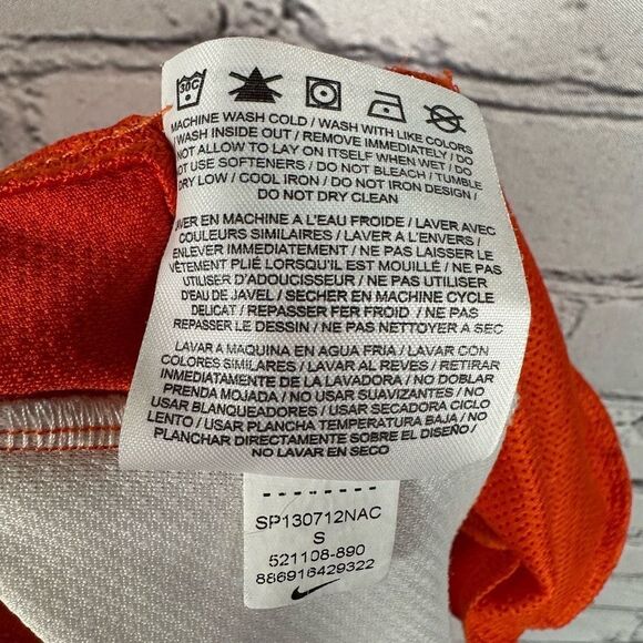 Nike Men’s Elite Basketball Shorts Dri-Fit Drawstring Waist Orange & White S - Picture 7 of 11